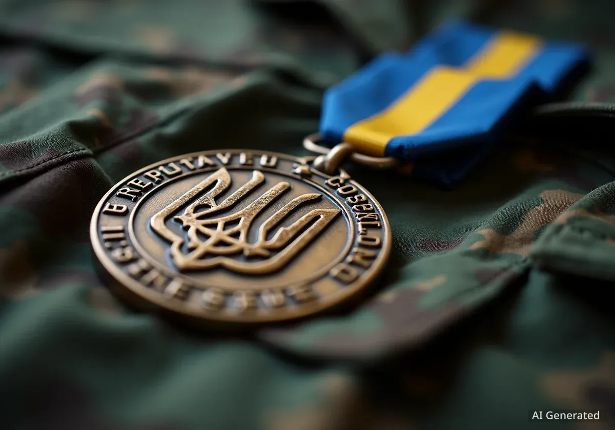 Львівського артилериста нагородили медаллю за службу Україні