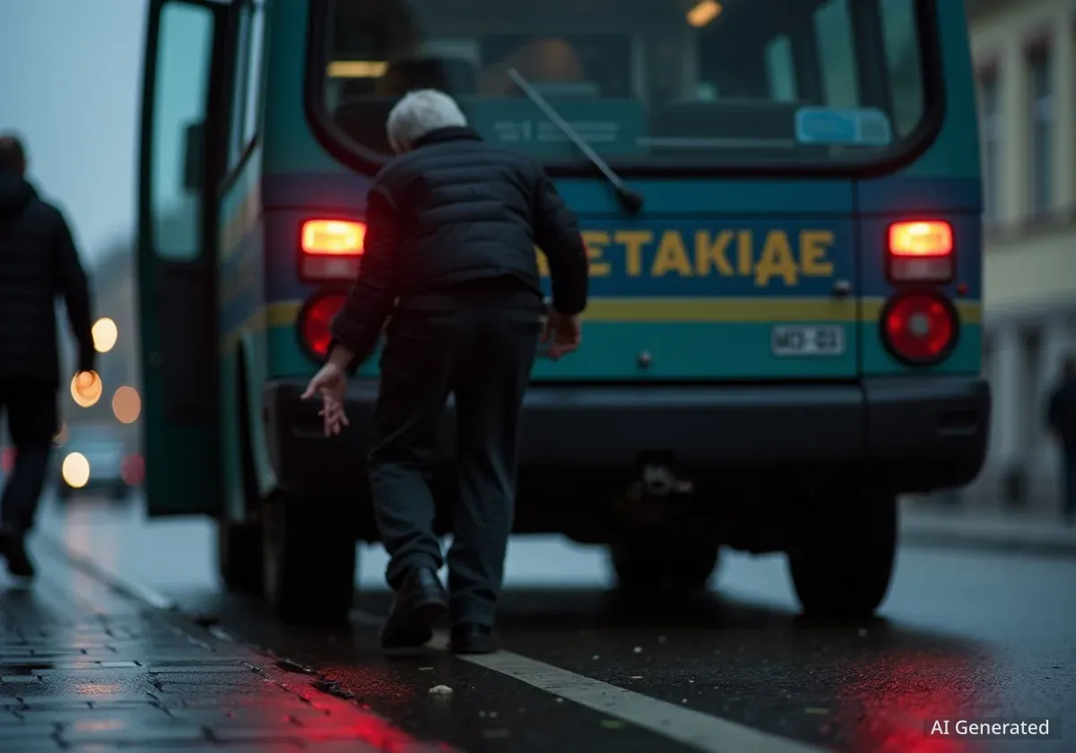 У Львові 83-річна жінка впала з маршрутки, водій втік