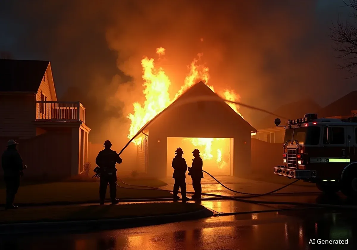 На Львівщині рятувальники запобігли поширенню вогню з гаража на житловий будинок
