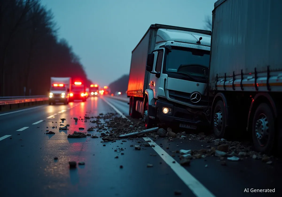 На в'їзді до Львова зіткнулися вантажівка і маршрутка: 8 постраждалих