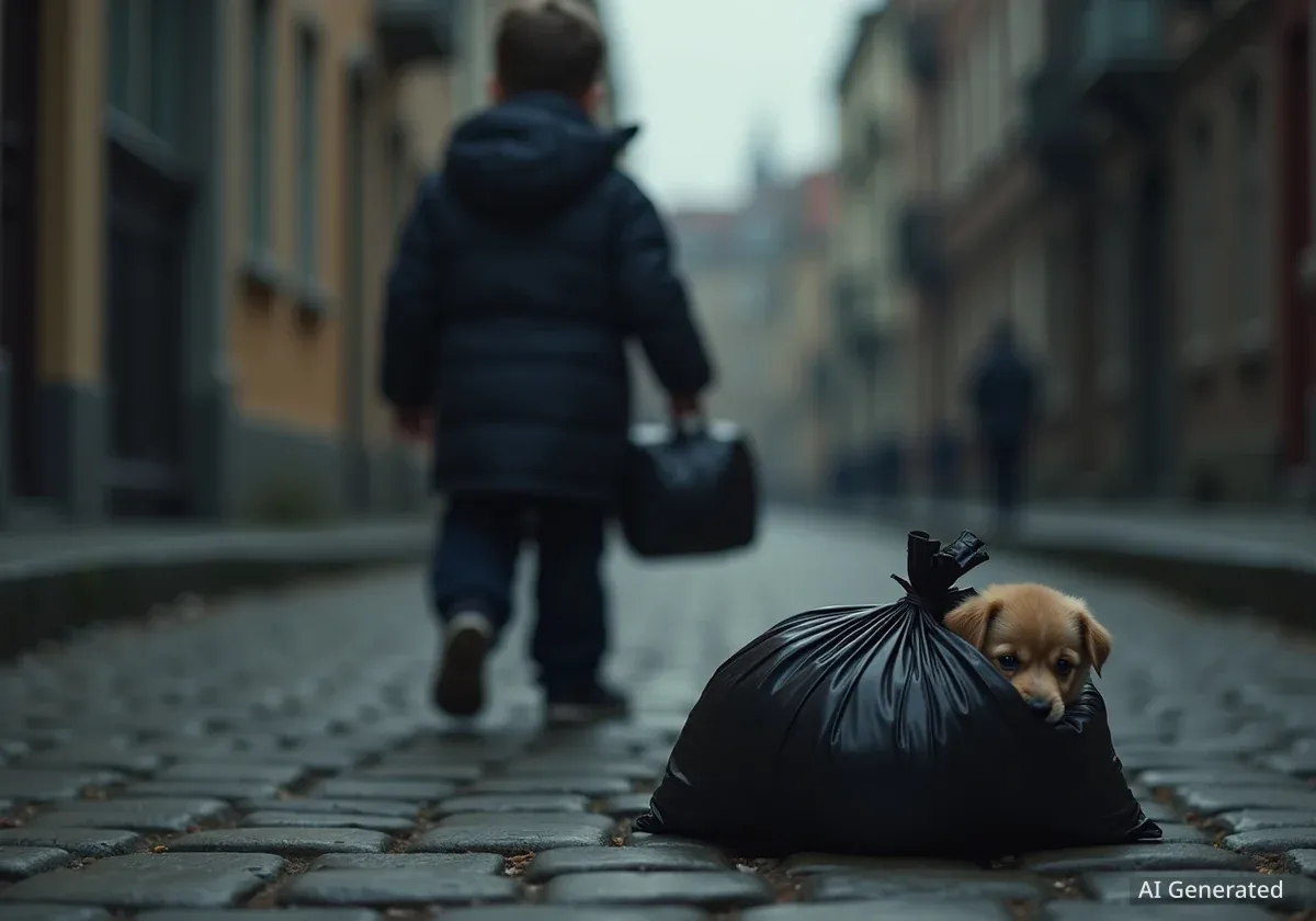 Хлопець урятував шістьох цуценят на Львівщині