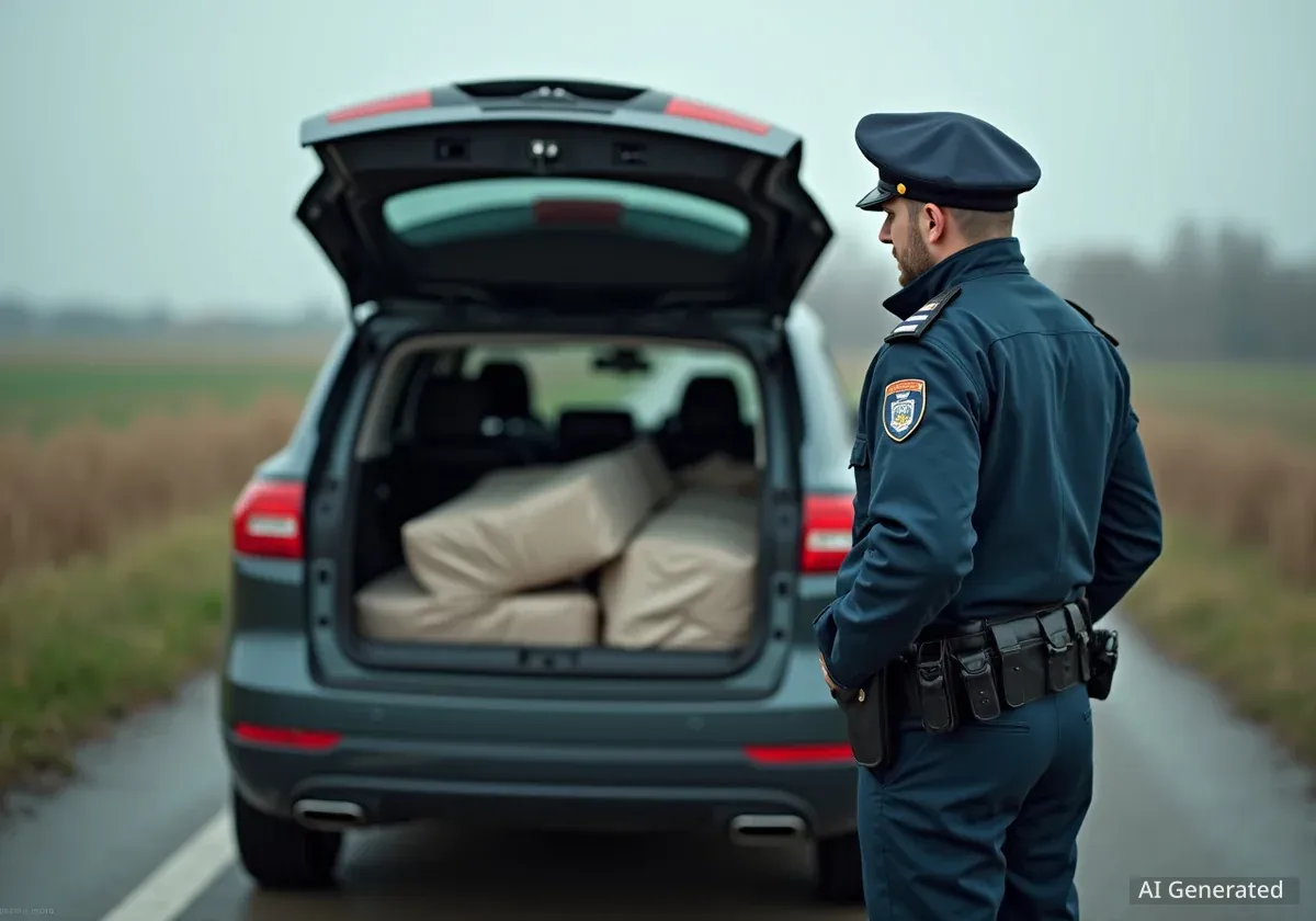 На Львівщині затримали водія з п'ятьма кілограмами наркотиків