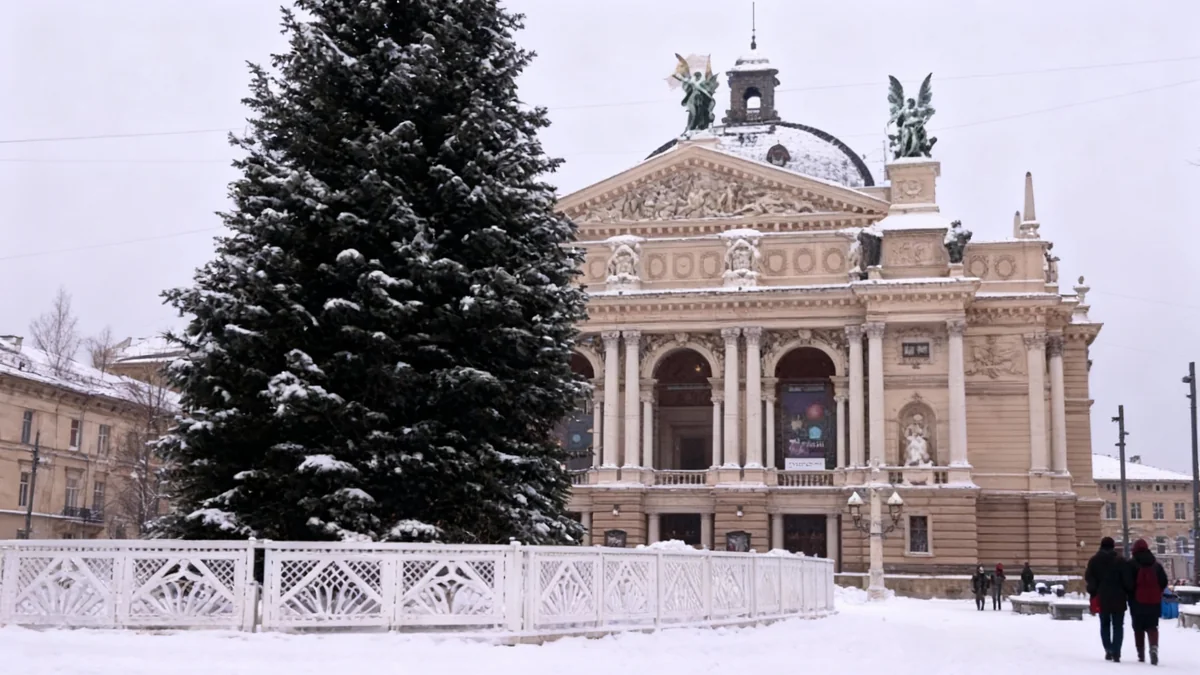 Снігопади у Львові: ялинку залишать, а в горах рятують туристів